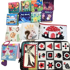 Multiple soft sensory books for babies